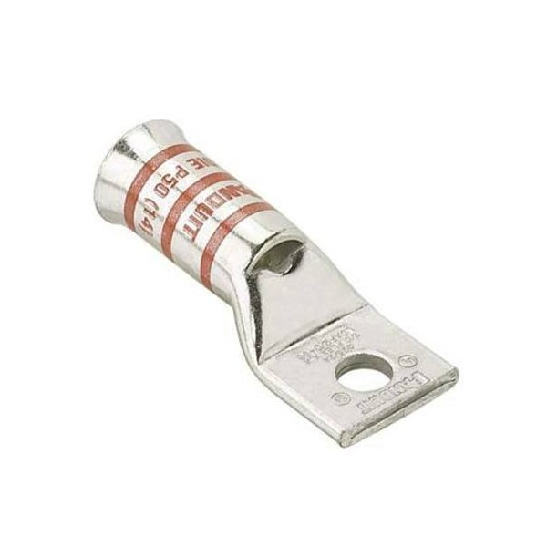 Panduit One-Hole Compression Lug, 300 kcmil Max, 1 to 2 in Stud, Standard Barrel, Copper, Red LCAF300-12-6 - main